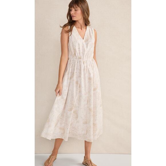 Haven Well Within Dresses & Skirts - Haven Well Within Dress XL Voile Shell Midi White Sleeveless Beachy